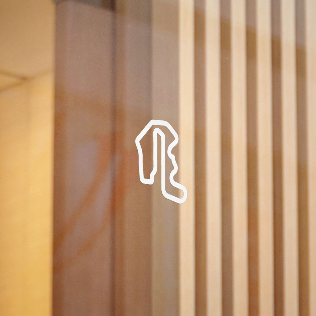 Thunderhill Track Outline Sticker — 4 Inch