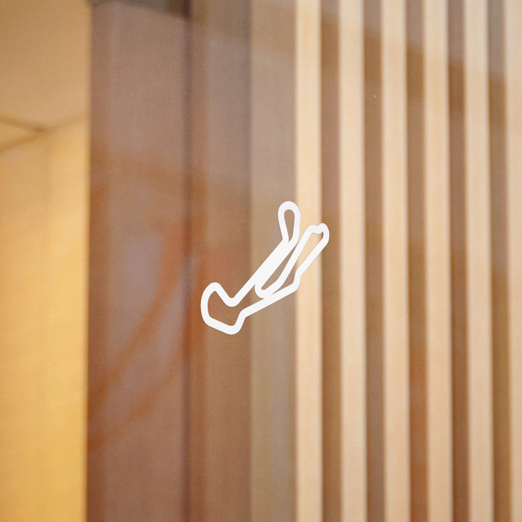 Barber Track Outline Sticker — 4 Inch