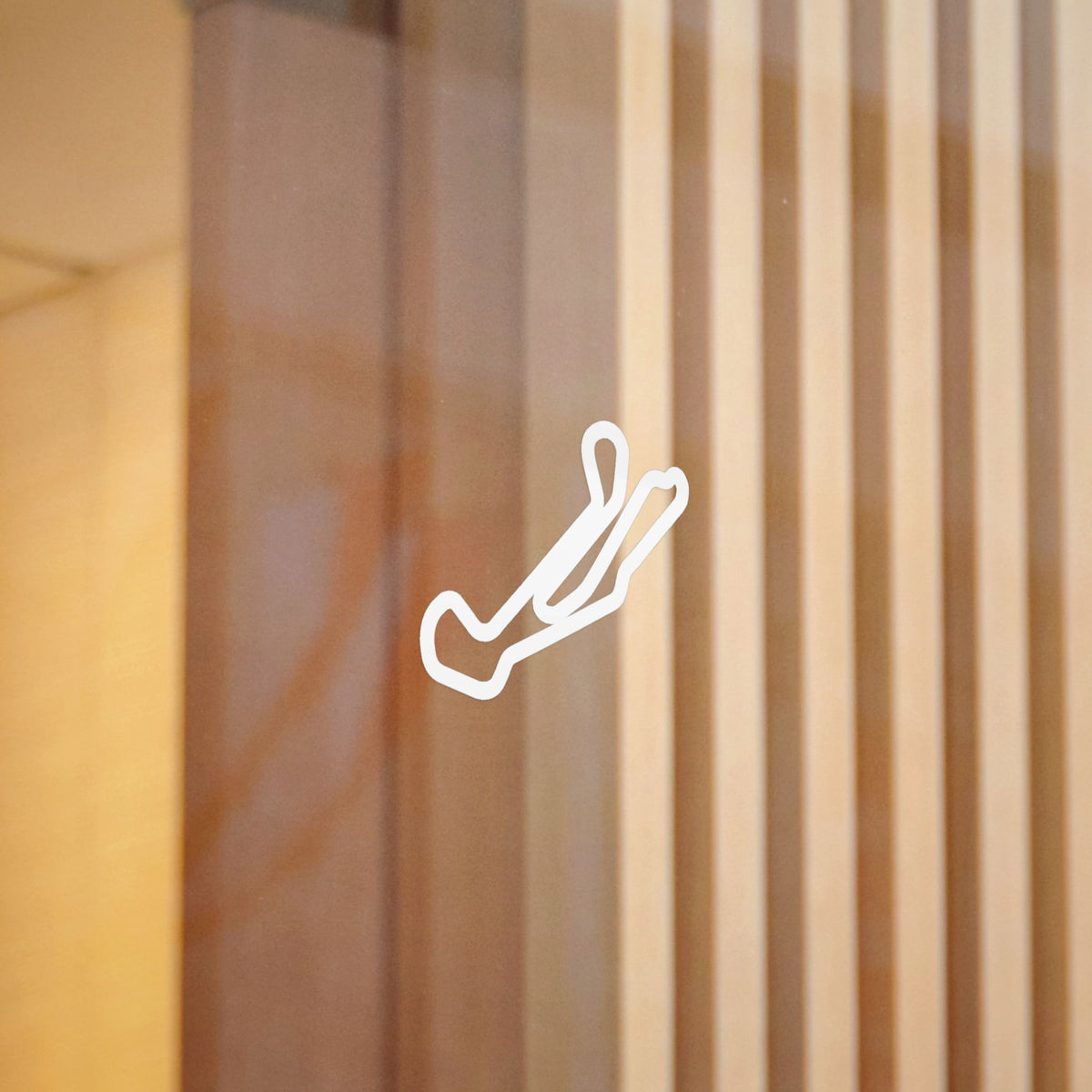 Barber Track Outline Sticker — 4 Inch