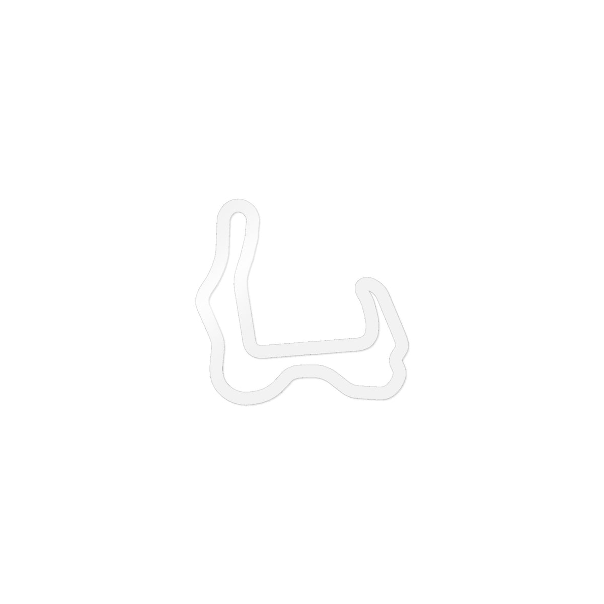 Buttonwillow Track Outline Sticker — 4 Inch