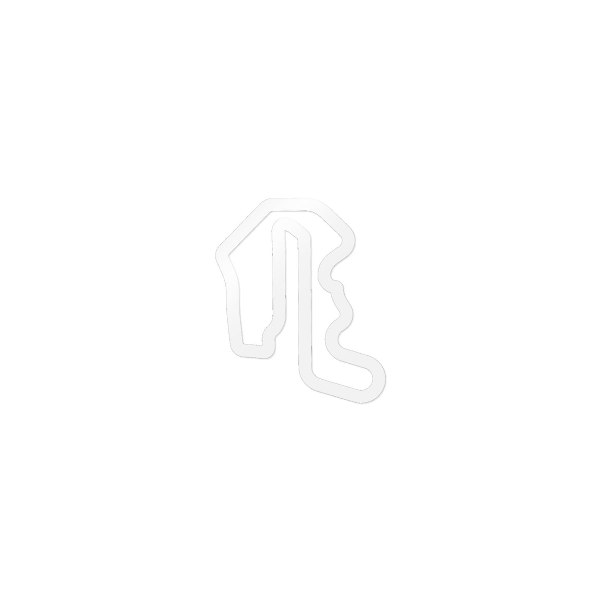 Thunderhill Track Outline Stickers — 5-Pack (4 Inch)