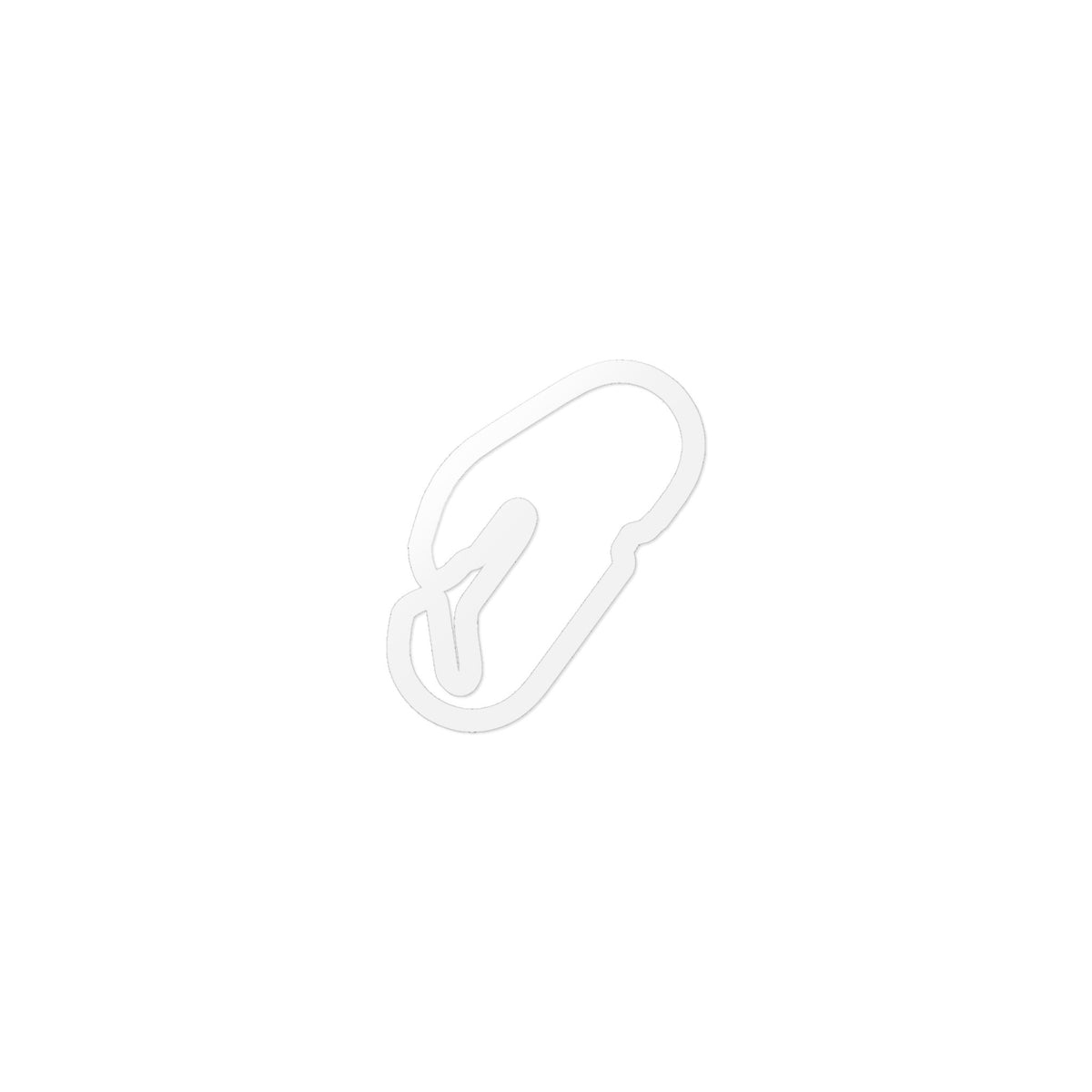 Daytona Road Course Track Outline Stickers — 5-Pack (4 Inch)